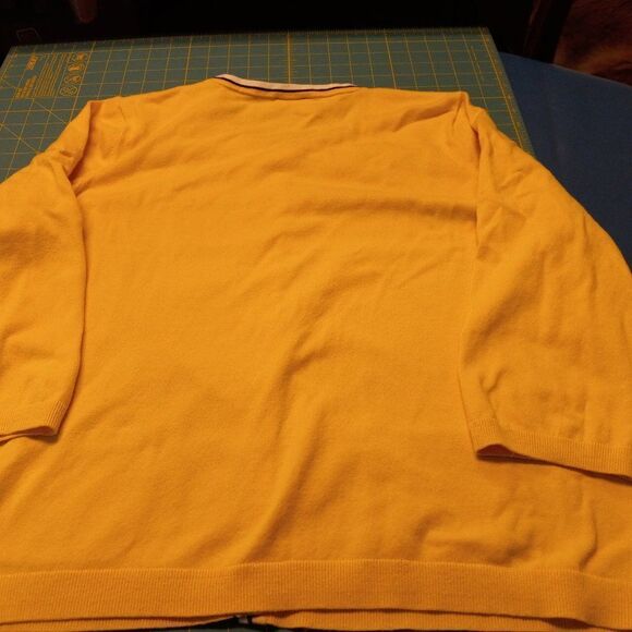 Talbots Women's XL Yellow Long Sleeve Button Down Sweater Granny Chic  - Picture 5 of 8